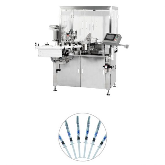 GPS1001A Plunger rod screwing and labeling machine for filled and